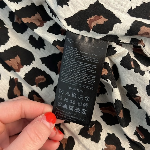 Maison Scotch & Soda Leather and Shearling Biker Jacket - Picture 7 of 7